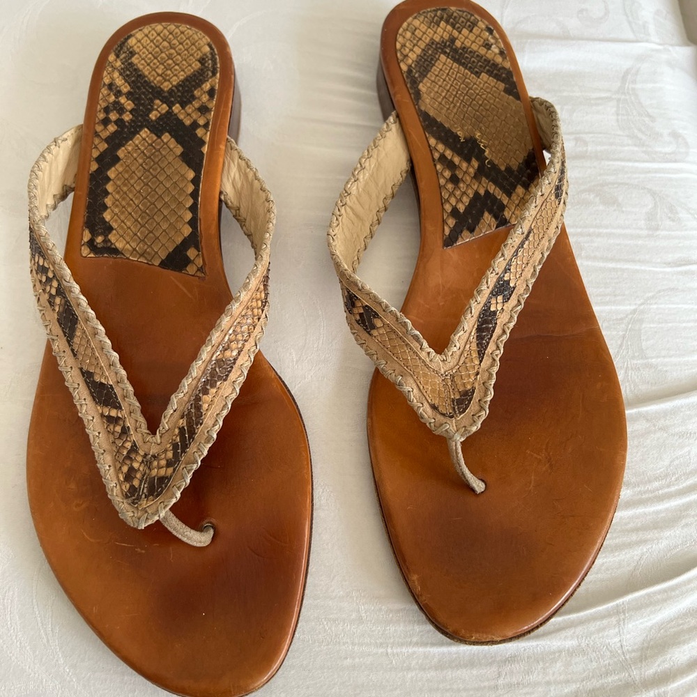 Cole Hahn genuine python made in Italy size 10 sandals